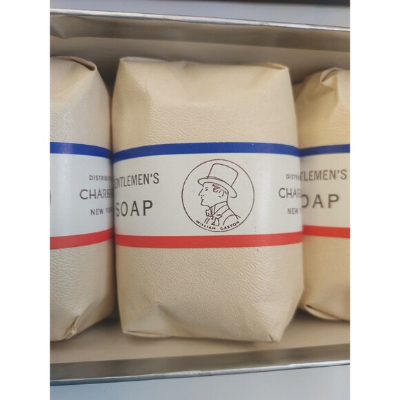 New Old Stock Vintage Box Of 3 Individually Wrapped Charbert Gentlemens Soap Set - Picture 3 of 7